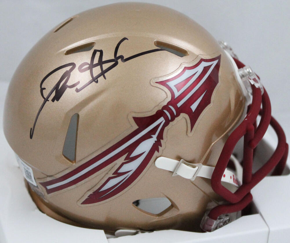 authentic fsu football helmet Deion Sanders Florida State Seminoles Fanatics Authentic Autographed 2014 Speed Mini Helmet