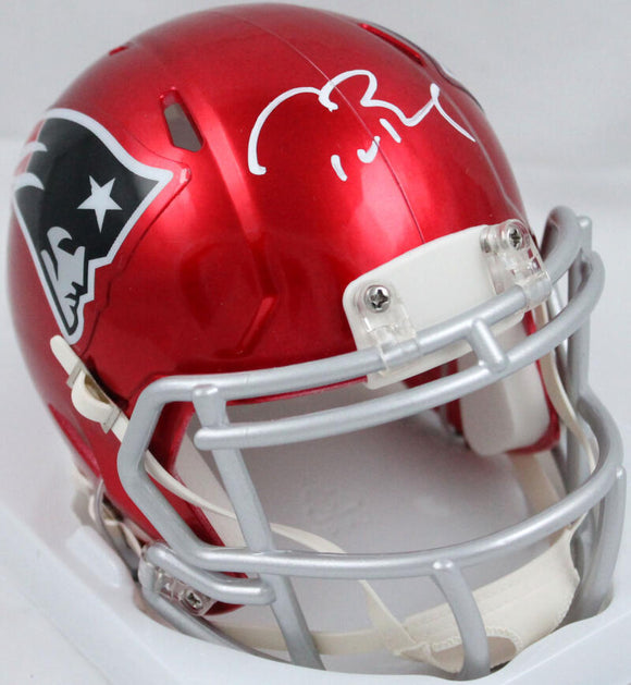 Tom Brady Signed New England Patriots Flash Speed Mini Helmet- Fanatics/LOA