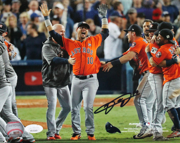 Yuli Gurriel Autographed Houston Astros 8x10 Celebration Photo-JSA W *Black