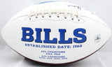 Billy Shaw Autographed Buffalo Bills Logo Football w/ HOF- TJS Auth *Black