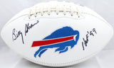 Billy Shaw Autographed Buffalo Bills Logo Football w/ HOF- TJS Auth *Black