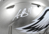 AJ Brown Autographed Philadelphia Eagles Flash Speed Mini Helmet-Beckett W Holo