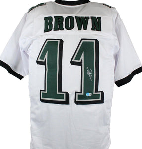 AJ Brown Autographed White Pro Style Jersey-Beckett W Hologram *Silver