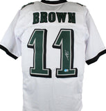 AJ Brown Autographed White Pro Style Jersey-Beckett W Hologram *Silver