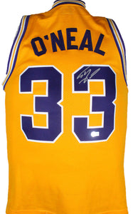 Shaquille O'Neal Autographed LSU Gold Retro Brand Jersey-Beckett W Hologram