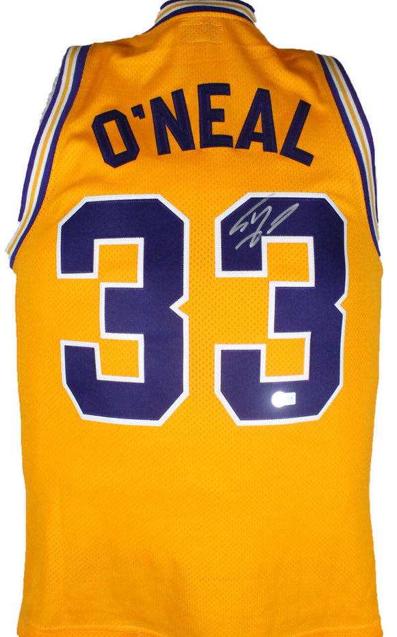 Shaquille O'Neal Autographed LSU Gold Retro Brand Jersey-Beckett W Hologram