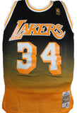 Shaquille O' Neal Signed Lakers Fadeaway M&Ness HWC Swingman Jersey-BAW Hologram