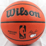 Dikembe Mutombo Shaquille O' Neal Autographed Wilson NBA Basketball-BAW Hologram