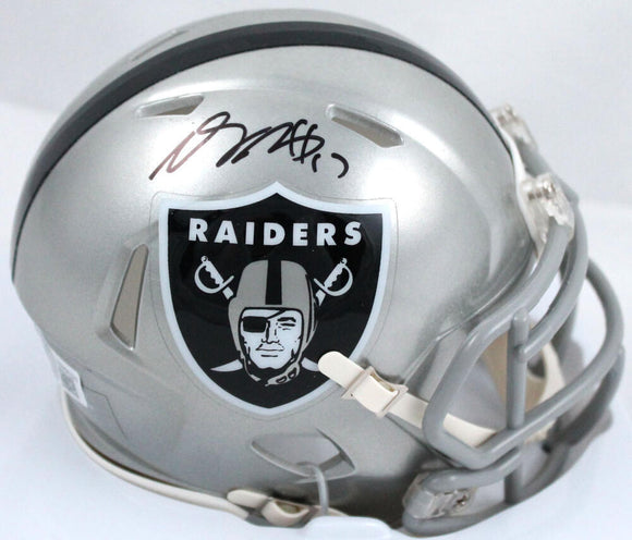 Davante Adams Signed Las Vegas Raiders Flash Speed Mini Helmet-Beckett W Holo