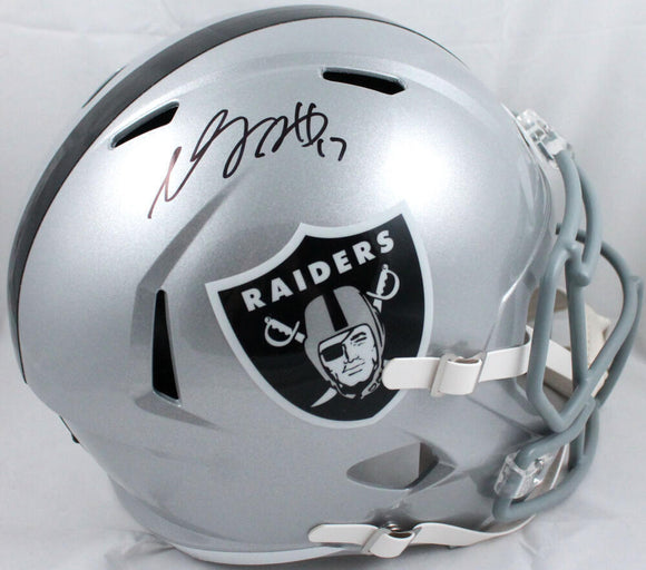 Davante Adams Autographed Las Vegas Raiders F/S Speed Helmet-Beckett W Hologram