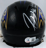 Ray Lewis Signed Baltimore Ravens Speed Mini Helmet w/Last Dance-Beckett W Holo