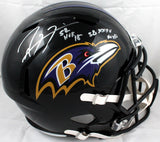 Ray Lewis Signed Baltimore Ravens F/S Speed Helmet w/2 Insc.-Beckett W Hologram