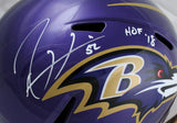 Ray Lewis Signed Baltimore Ravens F/S Flash Speed Helmet w/HOF-Beckett W Holo