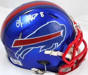 O.J. Howard Autographed Buffalo Bills Flash Speed Mini Helmet-Beckett W Hologram