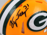 George Teague Autographed Green Bay Packers Speed Mini Helmet-Prova *Black