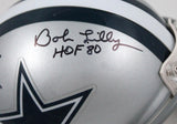 Bob Lilly Randy White Autographed Dallas Cowboys Mini Helmet w/HOF-Prova *Black