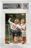 1993 Topps #200 Joe Montana Auto Kansas City Chiefs BAS Autograph 10