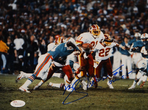 Mike Nelms Autographed Washington 8x10 Photo Against Dolphins - JSA W *Blue