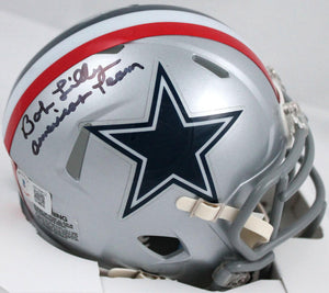 Bob Lilly Signed Cowboys 76 Speed Mini Helmet w/Americas Team-Beckett W Hologram