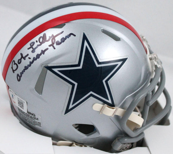 Bob Lilly Signed Cowboys 76 Speed Mini Helmet w/Americas Team-Beckett – The Jersey Source