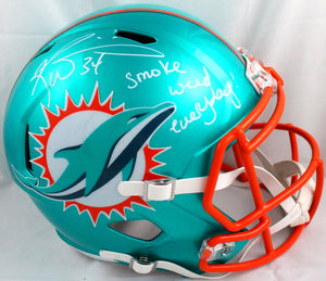 Ricky Williams Signed Miami Dolphins F/S Flash Speed Helmet w/SWED-BeckettW Holo