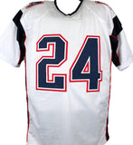 Ty Law Autographed White Pro Style Jersey-Beckett W Hologram *Silver