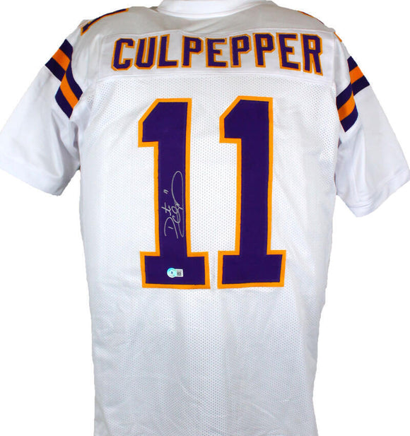 Daunte Culpepper Autographed White Pro Style Jersey-Beckett W Hologram *Silver