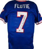 Doug Flutie Autographed Blue Pro Style Jersey-Beckett W Hologram *Black