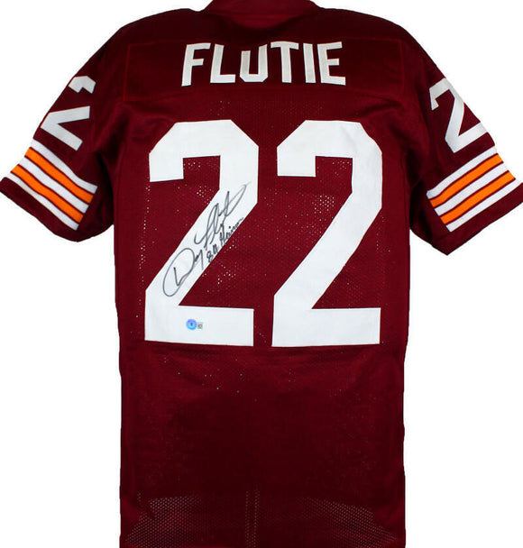 Doug Flutie Autographed Maroon College Style Jersey w/Heisman-Beckett W Hologram