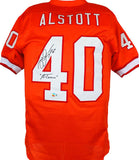 Mike Alstott Autographed Orange Pro Style Jersey w/A-Train-Beckett W Hologram