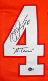 Mike Alstott Autographed Orange Pro Style Jersey w/A-Train-Beckett W Hologram