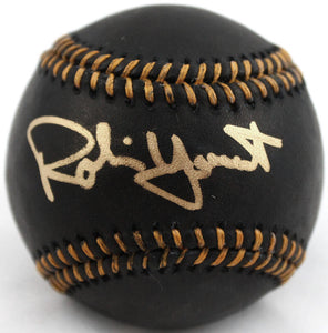 Robin Yount Autographed Rawlings OML Black Baseball-Beckett W Hologram *Gold