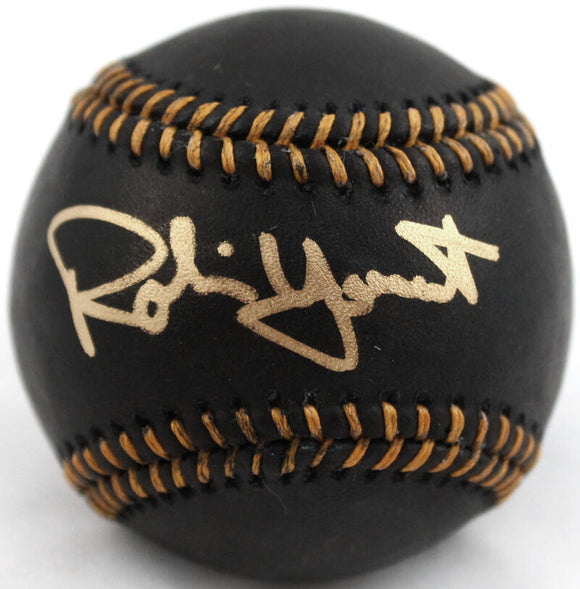 Robin Yount Autographed Rawlings OML Black Baseball-Beckett W Hologram *Gold