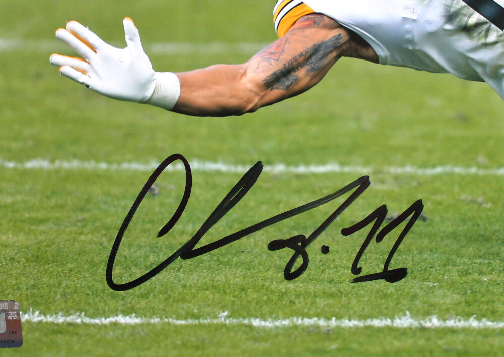 Chase Claypool Signed Pittsburgh Steelers 16x20 Open FP Photo