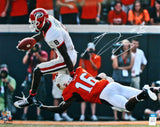 AJ Green Autographed Georgia Bulldogs 16x20 Leap Photo-Beckett W Hologram *White