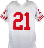 Deion Sanders Autographed White Single Stich Pro Style Jersey-Beckett W Hologram