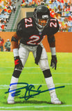 Deion Sanders Autographed Atlanta Falcons Goal Line Art Card - Beckett W Holo