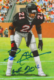 Deion Sanders Signed Atlanta Falcons Goal Line Art Card w/HOF - Beckett W Holo