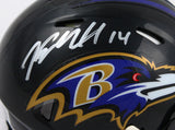 Kyle Hamilton Autographed Baltimore Ravens Speed Mini Helmet-Beckett W Hologram