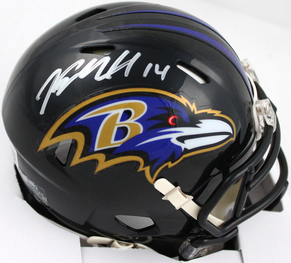 Kyle Hamilton Autographed Baltimore Ravens Speed Mini Helmet-Beckett W Hologram