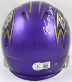 Kyle Hamilton Signed Baltimore Ravens Flash Speed Mini Helmet-Beckett W Hologram