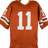 Major Applewhite Autographed Orange College Style Jersey w/Hook Em- Beckett Holo