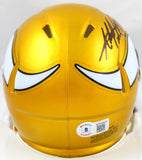 Adrian Peterson Signed Vikings Flash Speed Mini Helmet w/NFL MVP-Beckett W Holo