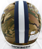 Staubach Dorsett Pearson Signed Cowboys F/S Camo Speed Authentic Helmet-BAW Holo