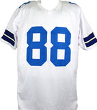 Michael Irvin Autographed White Pro Style Jersey *L8-Beckett W Hologram *Silver