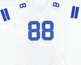 Michael Irvin Autographed White Pro Style Jersey *L8-Beckett W Hologram *Silver