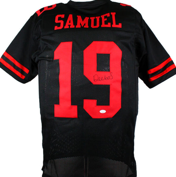 Deebo Samuel Autographed Black Pro Style Jersey- JSA *Black