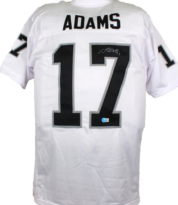 Davante Adams  Autographed White Pro Style Jersey-Beckett W Hologram *Silver