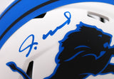 Jameson Williams Autographed Detroit Lions Lunar Speed Mini Helmet-BeckettW Holo