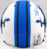 Jameson Williams Autographed Detroit Lions Lunar Speed Mini Helmet-BeckettW Holo